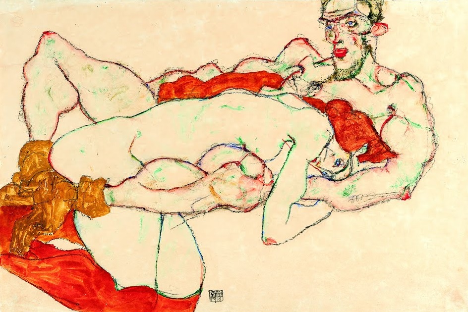 Schiele Lovers 1913