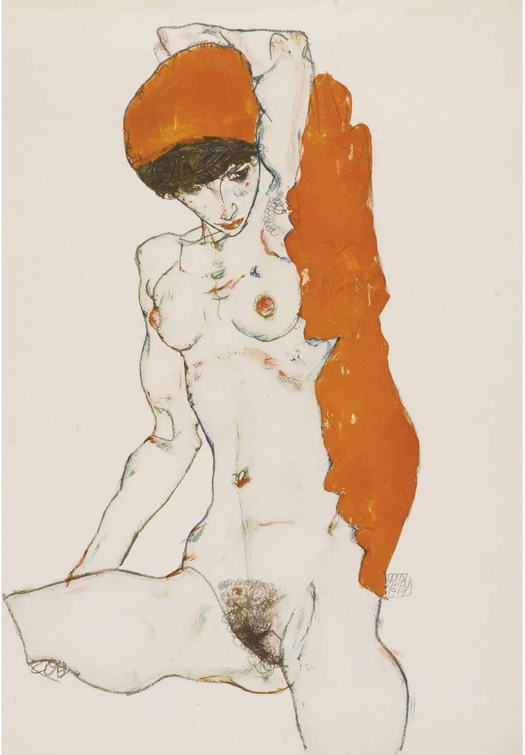 shiele orange nude